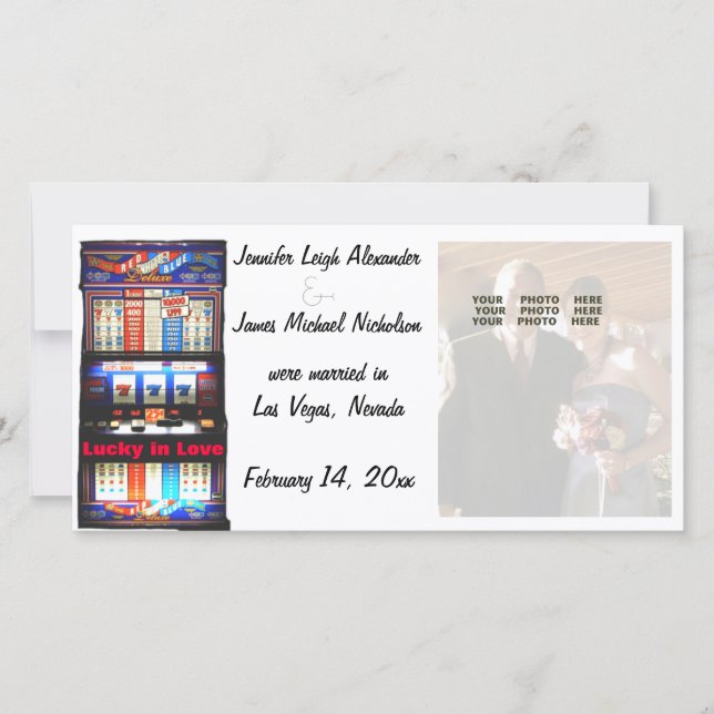 Lucky i Kärlek Las Vegas Bröllop-meddelande Meddelande (Framsida)
