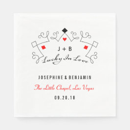 Lucky i Kärlek Las Vegas Bröllop Pappersservett