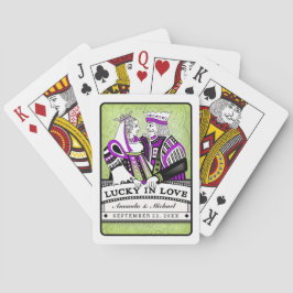 Lucky i Kärlek Lavender & Lime-uppspelningskort Spelkort