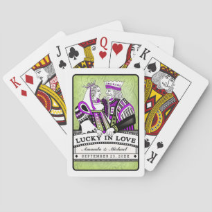 Lucky i Kärlek Lavender & Lime-uppspelningskort Spelkort