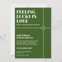 Lucky i Kärlek Modern Grönt Bröllop