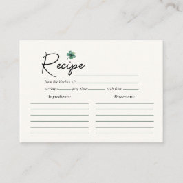 Lucky i Kärlek Recipe Möhippa St patricks day Tilläggskort