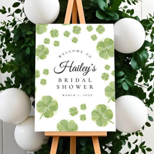 Lucky i Kärlek Shamrock Möhippa Välkomstskylt Poster