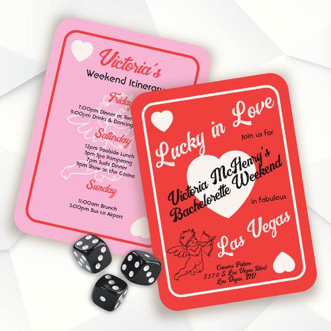 Lucky i Kärlek-spelkortet Bachelorette Helg Inbjudningar (Skapare uppladdad)