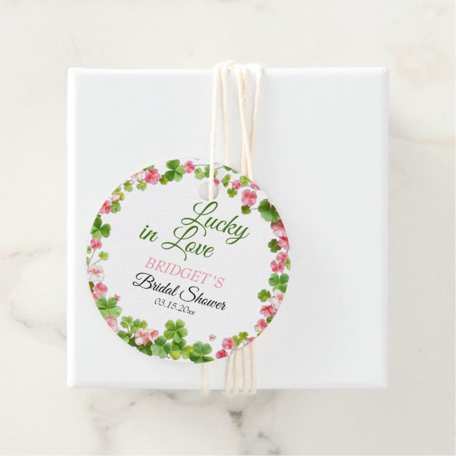 Lucky i Kärlek St. Patrick Day Möhippa Gåvor Etiketter (På plats)