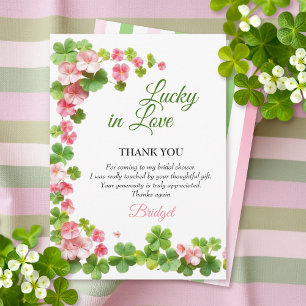 Lucky i Kärlek St. Patrick Day möhippa Tack Kort