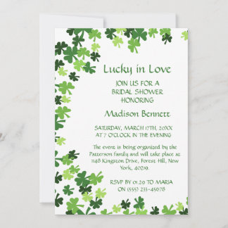 Lucky i Kärlek St. Patrick's Day BABYShower Card Julkort