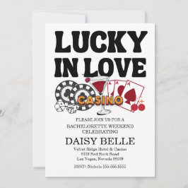 Lucky i Kärlek Vegas Bachelorette Inbjudningar