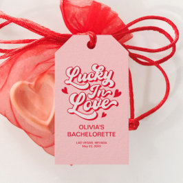 Lucky i Kärlek Vegas Bachelorette Party Favor Presentetikett