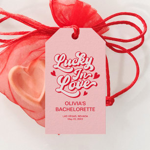 Lucky i Kärlek Vegas Bachelorette Party Favor Presentetikett