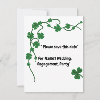 "Lucky in Kärlek - Anpassningsbar Save the Date Ca Spara Datumet