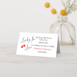 Lucky in Kärlek Lottery Biljett Holder Placeringskort