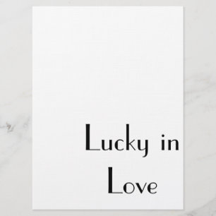"Lucky in Love" , bröllop, förlovning eller brudti Inbjudningar