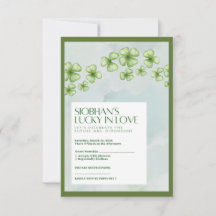 Lucky in Love Bröllopsdusch Svarskort