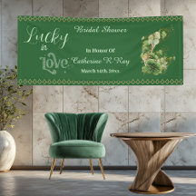 Lucky in Love Guld Ram Shamrock Bröllopsfest