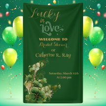 Lucky in Love Guld Shimmer Shamrock Bröllopsfest