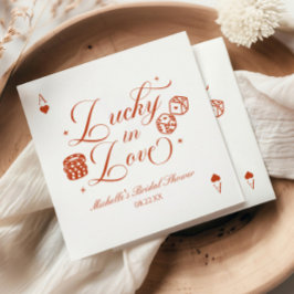 Lucky In Love Playing Card Casino Bridal Shower Pappersservett