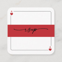 Lucky in Love RSVP QR Code Enclosure Card Tilläggskort