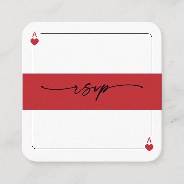 Lucky in Love RSVP QR Code Enclosure Card Tilläggskort (Framsida)