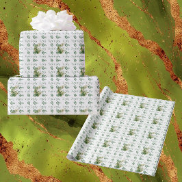 Lucky in Love Smaragdgrön Shamrock Akvarell Presentpapper