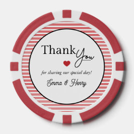 Lucky in Love Wedding Favor Poker Marker