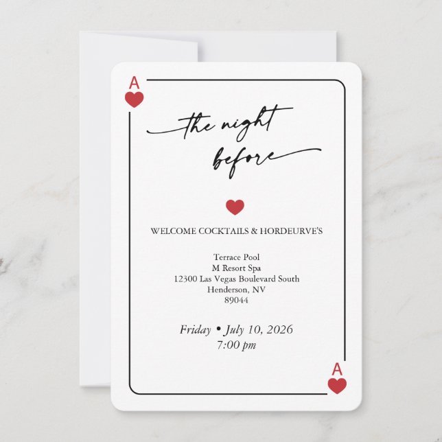 Lucky in Love Wedding Night Before Card Inbjudningar (Framsida)