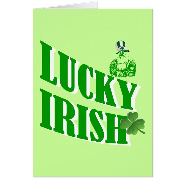 Lucky Irish Buddha Hälsningskort (Framsidan)