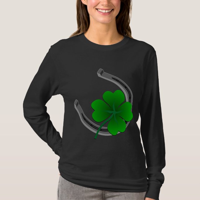 Lucky Irish Dam Shirt St. Patrick's Dam Shirt Tröja (Framsida)