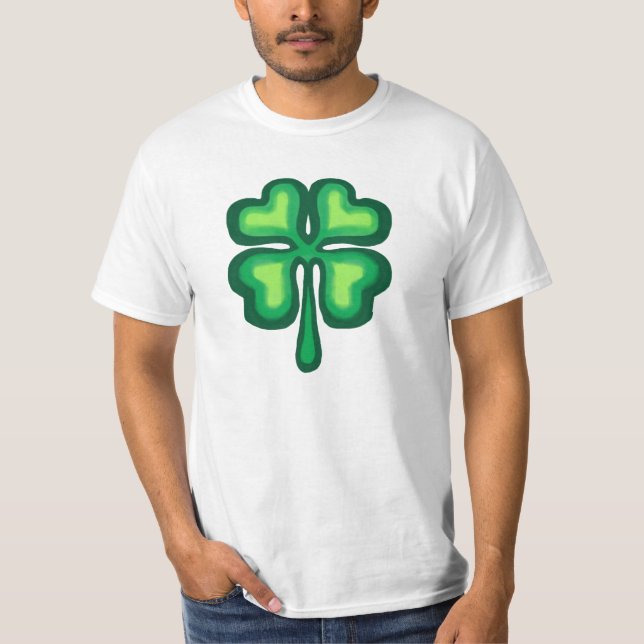 Lucky Irish fyrklöver T Shirt (Framsida)