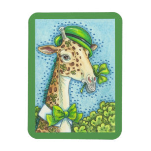 LUCKY IRISH GIRAFFE MAGNET Grönt *Personalisera