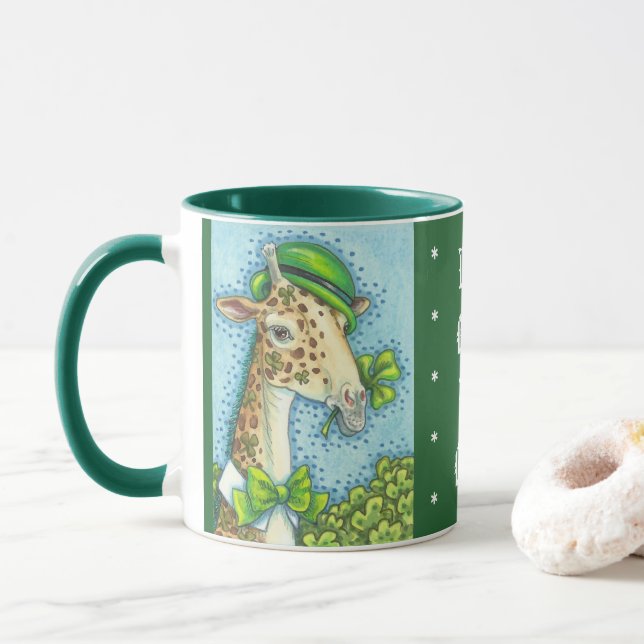 LUCKY IRISH GIRAFFE, ST. PATRICK'S DAY MUGG (Med munk)