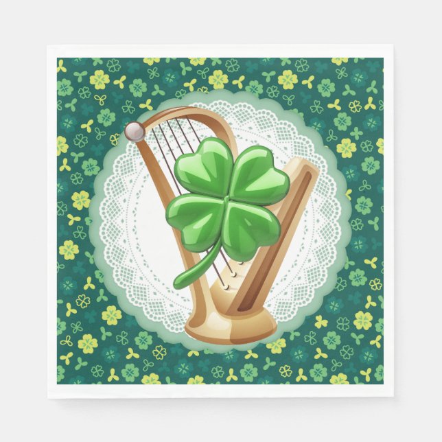 Lucky Irish Harp Napkins Pappersservett (Framsidan)