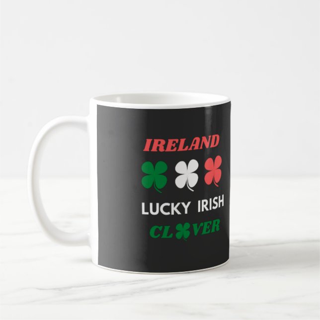 Lucky Irish klöver ireland st.patricks dag Kaffemugg (Vänster)
