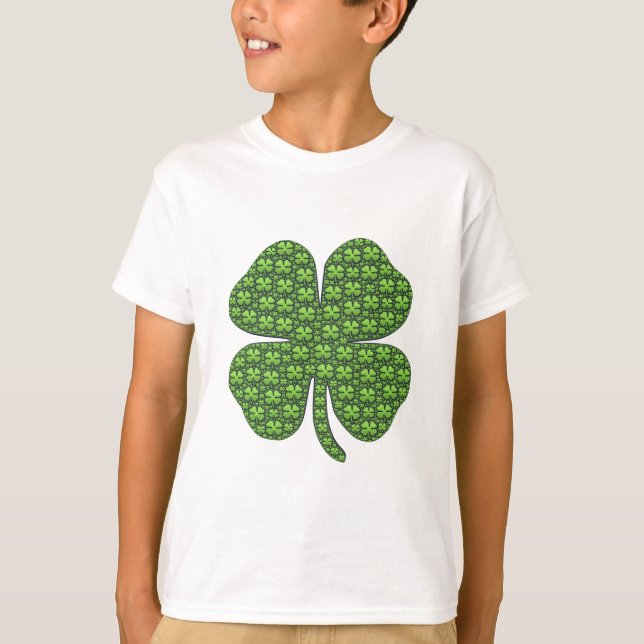 Lucky Irish Klöver Kids' T Shirt (Framsida)
