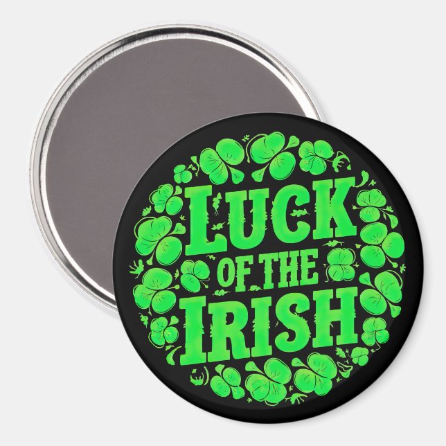 Lucky Irish Klöver Magnet (Front/Back)