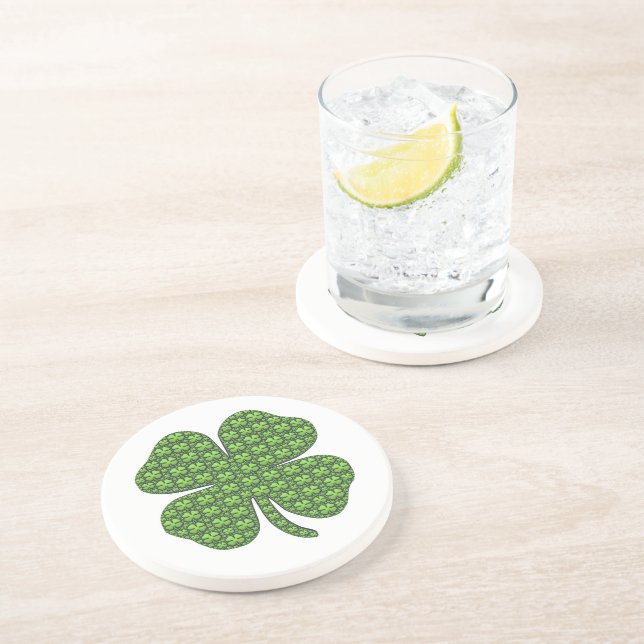 Lucky Irish Klöver Sandstone Underlägg (Sidan)