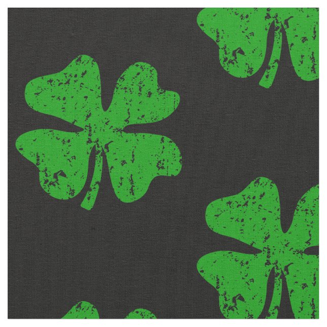 Lucky Irish klöver shamrock mönster textilvävnad Tyg (Närbild)