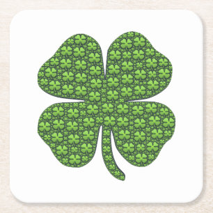 Lucky Irish Klöver Underlägg Papper Kvadrat