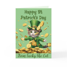 Lucky Irish Leprechaun cat St Patrick firar