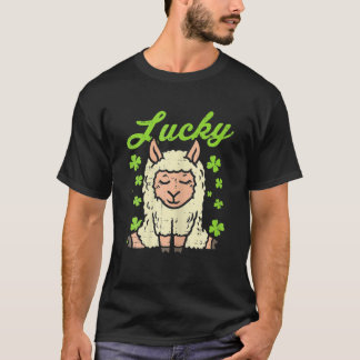 Lucky Irish Llama Shamrock St Patrick Day Animal G T Shirt