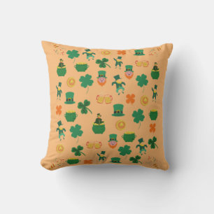 Lucky Irish mönster symboler, saint patrick's day Kudde