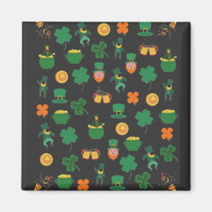 Lucky Irish mönster symboler, saint patrick's day Magnet