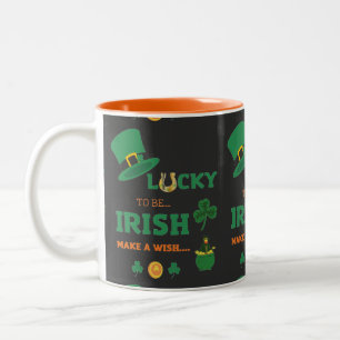 Lucky irish önskar sig Två-Tonad mugg