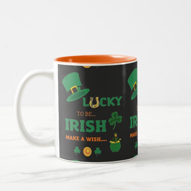 Lucky irish önskar sig Två-Tonad mugg (Vänster)