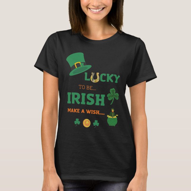 Lucky irish önskar T-Shirt (Framsida)