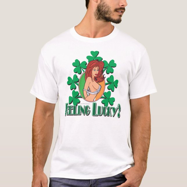 Lucky Irish Pinup/St. Patrick's Day Tröja (Framsida)
