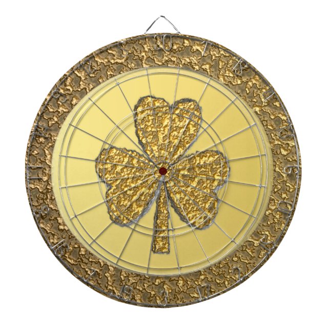 Lucky Irish Shamrock Guld Coin Darttavla (Framsidan)