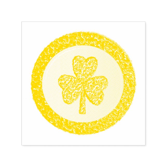 Lucky Irish Shamrock Guld Coin Självfärgande Stämpel (Design)