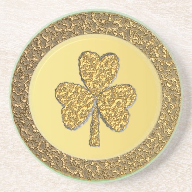 Lucky Irish Shamrock Guld Coin Underlägg (Framsidan)