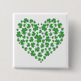 Lucky Irish Shamrock Heart Knapp